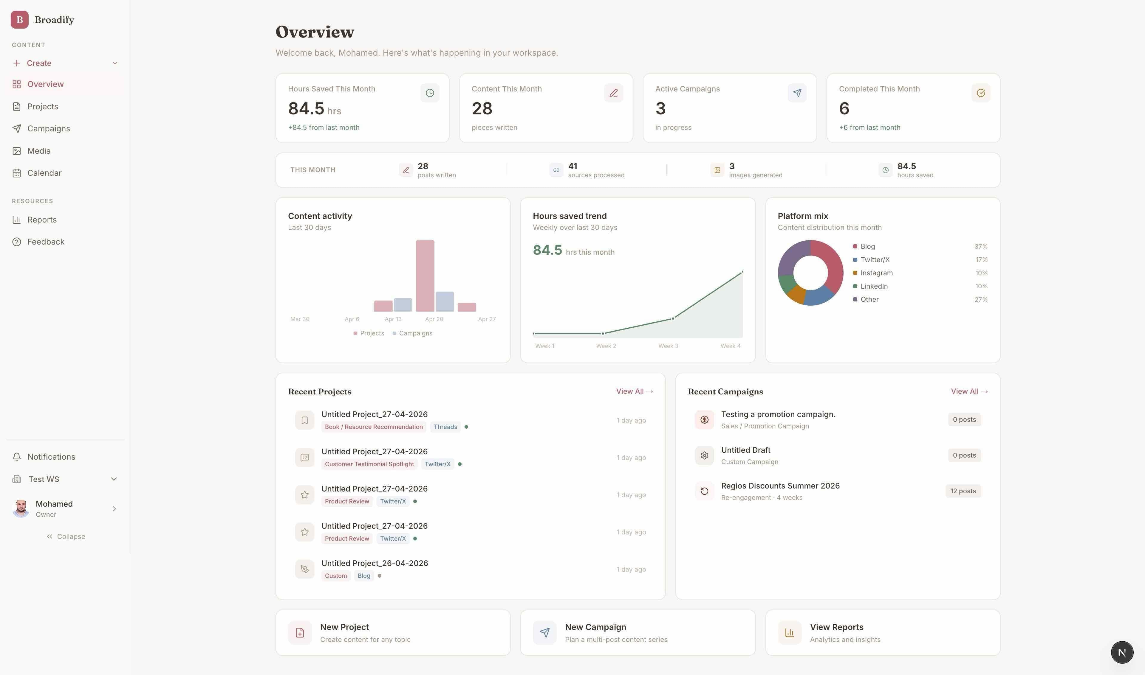 Broadify AI Dashboard